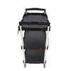 Folding Service Car With Wheels, 3-layer Practical Trolley, Folding Storage Cart