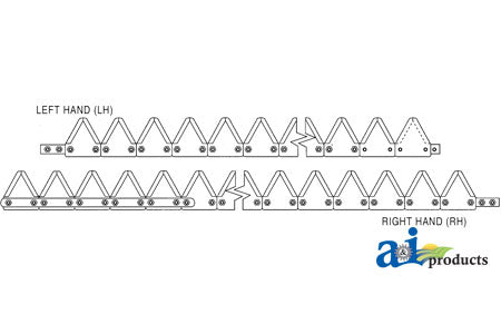 A-861-391 7' (RH), Black 11ga top serrated, Bolt-On PN: 861-391