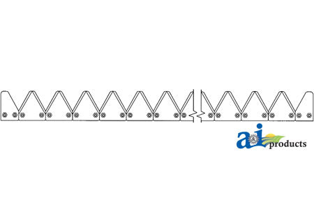 A-861-999 9', Black 11ga top serrated, Bolt-On PN: 861-999
