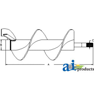 A-87657822 Auger Extension, Unloading, 3 Ft., Extended Wear PN: 87657822