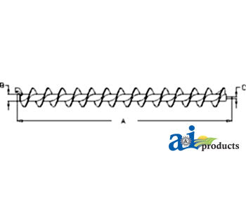 A-87280339 Auger, Horizontal Unloading, 18 Ft., Ext. Wear PN: 87280339