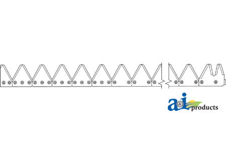 A-881-052 20', Black 11ga Big Tooth, Bolt-On PN: 881-052