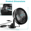 Car Cooling Fan Portable Rotatable USB Dashboard Window Suction Fan  3 Speeds