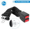2Pcs Car Seat Belt Extender 14.37in Buckle Tongue Webbing Extension
