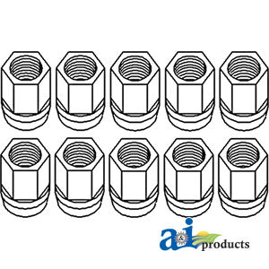 A-933602R1 Nut, Rear Wheel (10 Pk) PN: 933602R1