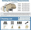 5th Wheel RV Cover Waterproof Camper  With 4  Tire Covers,