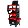 4 LEVEL MULTI PURPOSE TROLLEY FOR DIAGNOSTICS-BLACK RED