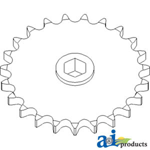 A-AH114830 Sprocket, Row Unit, RH, 23 Tooth / 80 Chain PN: AH114830