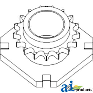 A-AH143227 Sprocket, Drive, 17 Tooth / 50 Chain PN: AH143227
