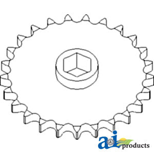 A-AH145983 Sprocket, Row Unit, LH, 25 Teeth / 60 Chain PN: AH145983