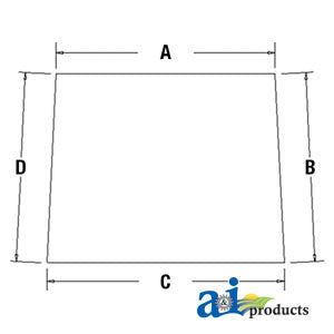 A-AH166648 Glass, Windshield (Glass Only) PN: AH166648