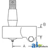 A-AH204612 Tie Rod End, Cylinder Rod PN: AH204612