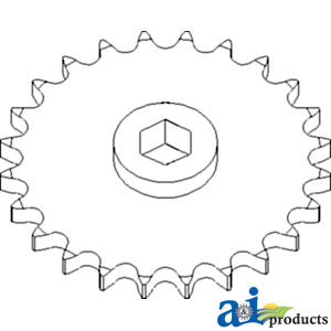 A-AH215519 Sprocket, Row Unit, 24 Tooth / 80 Chain, Speed Up PN: AH215519