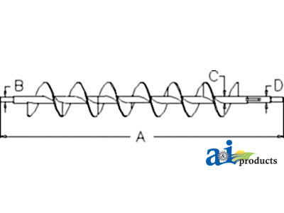 A-AH218246 Auger, Clean Grain, Lower (High Wear) PN: AH218246