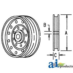 A-AH96292 Pulley, Flanged Idler PN: AH96292