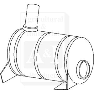 A-AL35753 Muffler (Underhood) Vertical Exhaust PN: AL35753