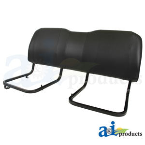 A-AM140945 Bench Seat Back, Black Vinyl, W/ Metal Frame PN: AM140945