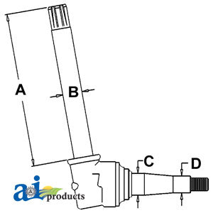A-AR50981 Spindle (RH/LH) PN: AR50981
