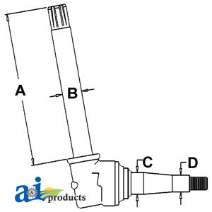 A-AR50983 Spindle (RH/LH) PN: AR50983