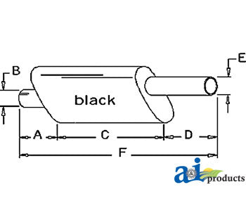 A-AT13044 Muffler PN: AT13044