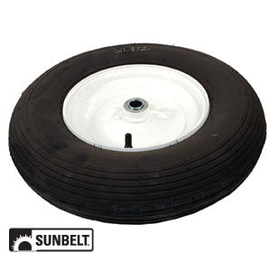 A-B1WL872 WHEEL-RIBBED, 4.8X4X8, WHITE PN: B1WL872