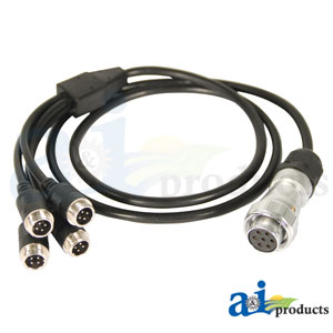 CabCAM Short 4 Way Splitter, Camera End C4SPL A&I Part No: A-C4SPL