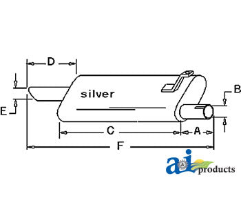 A-C5NN5230AH Muffler PN: C5NN5230AH