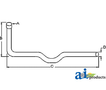 A-C7NN5245B Tail Pipe PN: C7NN5245B