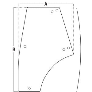 A-CE18612 Glass, Door (LH), Tinted PN: CE18612
