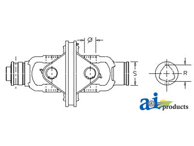 A-BP7G58049T08 Complete CV Joint, Outer Tube, 650 CV Series, Size 8, 1 3/8