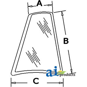 A-D126204 Glass, Rear, Quarter (RH) PN: D126204