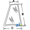 A-D126204 Glass, Rear, Quarter (RH) PN: D126204