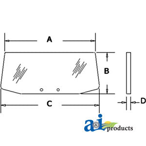 A-D6NN94420N11A Glass, Rear, Lower PN: D6NN94420N11A