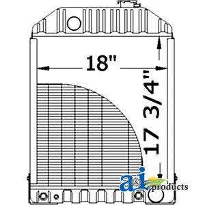 A-D8NN8005KB Radiator w/ Oil Cooler PN: D8NN8005KB