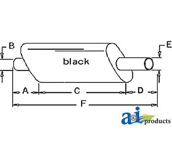 A-D9NN5230FA Muffler PN: D9NN5230FA