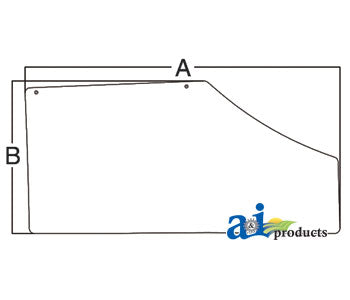 A-R186465 Glass, Door (RH fixed) - Tinted PN: R186465