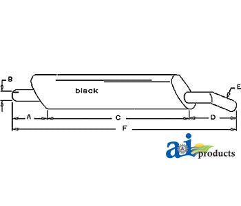 A-E4NN5230BA17M Muffler PN: E4NN5230BA17M