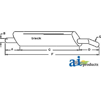 A-E4NN5230CA17M Muffler PN: E4NN5230CA17M