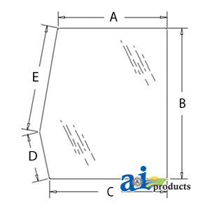 A-E7NN94297N18AC Glass, Door, Upper (RH) PN: E7NN94297N18AC