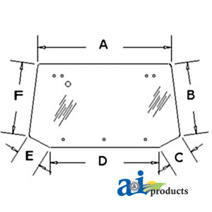 A-F0NN9442038BA Glass, Rear PN: F0NN9442038BA