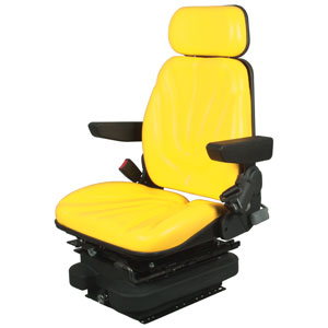 A-F10A4055 Seat, F10 Series w/ Isolator, Low Pro Air Suspension, Yellow Vinyl PN: F10A4055