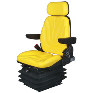 A-F10A6025 Seat, F10 Series, Air Suspension, Yellow Vinyl PN: F10A6025