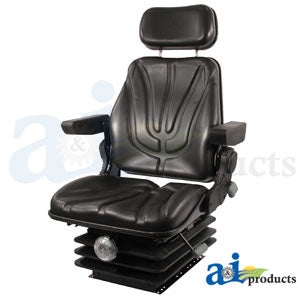 A-F10M200 Seat, F10 Series, Mechanical Suspension / Armrest / Headrest / Black Vinyl PN: F10M200