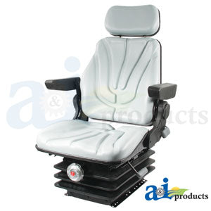 A-F10M230 Seat, F10 Series, Mechanical Suspension / Armrest / Headrest / Gray Vinyl PN: F10M230