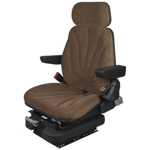 A-F10M4110 Seat, F10 Series, Low Pro Mechanical Suspension, Brown Checkered Cloth PN: F10M4110