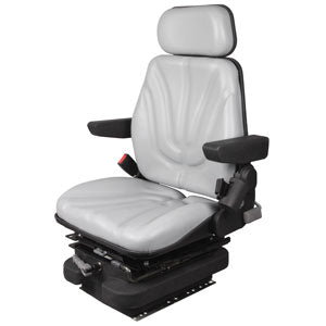 A-F10M4150 Seat, F10 Series w/ Isolator, Low Pro Mechanical Suspension, Gray Vinyl PN: F10M4150