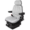 A-F10M4150 Seat, F10 Series w/ Isolator, Low Pro Mechanical Suspension, Gray Vinyl PN: F10M4150