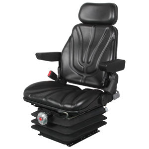 A-F10M6115 Seat, F10 Series, Mechanical Suspension, Black Vinyl PN: F10M6115