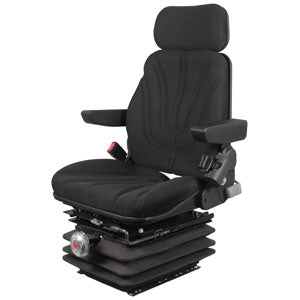 A-F10M6130 Seat, F10 Series w/ Isolator, Mechanical Suspension, Black Cloth PN: F10M6130