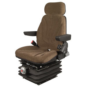 A-F10M6140 Seat, F10 Series w/ Isolator, Mechanical Suspension, Brown Checkered Cloth PN: F10M6140